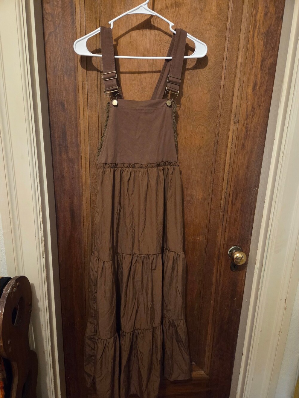 Cider Brown Maxi Pinafore Dress